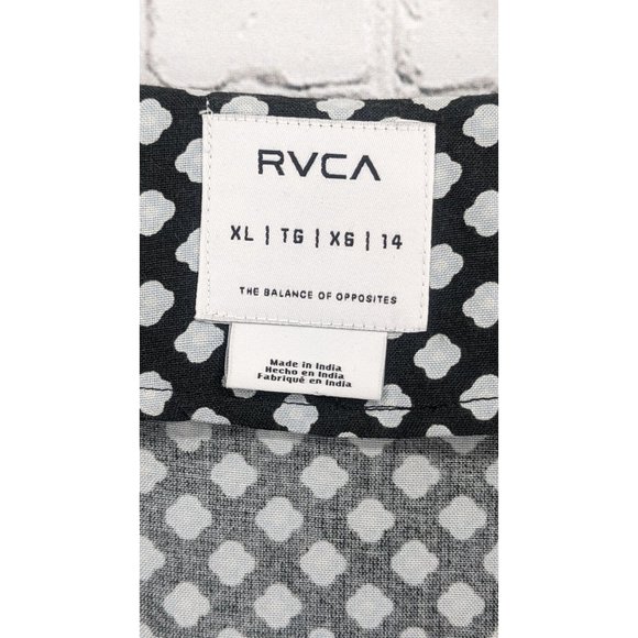 NEW RVCA Understated Women's Floral Black & White Mini Dress Size XL/14 - Picture 11 of 14